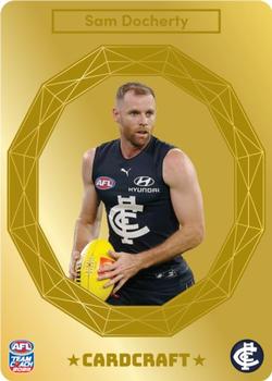 2023 AFL TeamCoach - Card Craft Gold Plated Prize Card #CC05 Sam Docherty Front